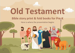 หนังสือเรื่องพระคัมภีร์พันธสัญญาเดิมพิมพ์และพับสำหรับ Pre-K