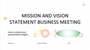 Réunion d'affaires sur l'énoncé de mission et de vision