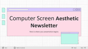 Computer Screen Aesthetic Newsletter
