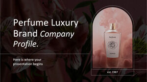 Perfil de empresa de marca de lujo de perfume