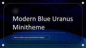 Minitema moderno de Urano azul