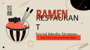 Estratégia de mídia social do restaurante Ramen