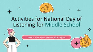 Aktivitäten zum Nationalen Tag des Zuhörens für die Mittelschule