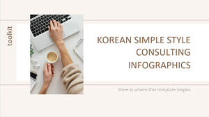 Infografiki z zestawu narzędzi konsultingowych w koreańskim prostym stylu