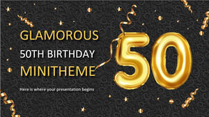 Glamouröses Minithema zum 50. Geburtstag