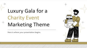 Gala de lujo para un tema de marketing de evento benéfico