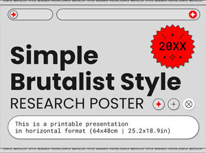 Simple Brutalist Style Research Poster
