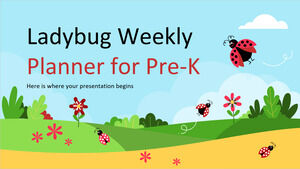 Anaokulu Öncesi için Uğur Böceği Haftalık Planlayıcı