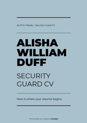 CV agent de securitate