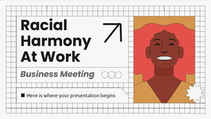 Reunião de negócios de harmonia racial no trabalho