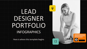 Infografica del portfolio del lead designer