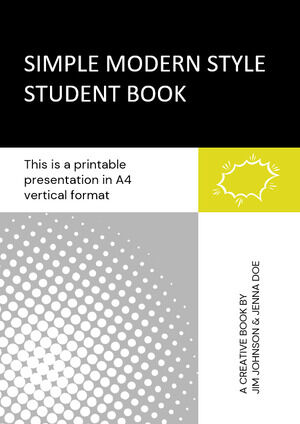 Cartea elevului în stil modern simplu