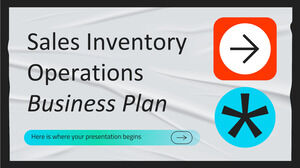 Sales Inventory Operations Business Plan