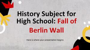 Geschichtsfach für das Gymnasium: Fall der Berliner Mauer