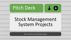 Pitch Deck pe proiecte de sistem de management al stocurilor
