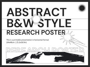 Абстрактный черно-белый исследовательский плакат