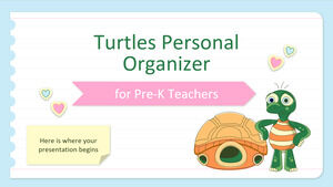 Organisateur personnel de tortues pour les enseignants de la maternelle