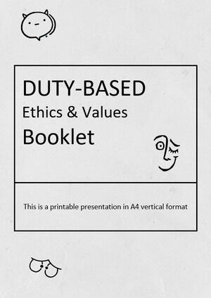 Opuscolo di etica e valori basati sul dovere