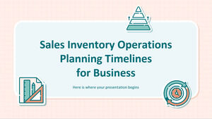 İş için Satış Envanteri Operasyon Planlama Zaman Çizelgeleri