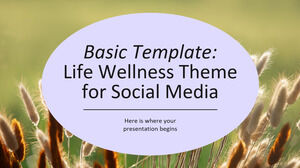 기본 템플릿: 소셜 미디어를 위한 라이프 웰니스 테마
