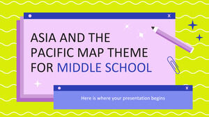 Harta Asiei și Pacificului pentru școala medie