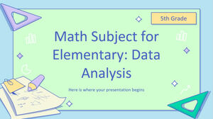 مادة الرياضيات للصف الخامس الابتدائي: تحليل البيانات