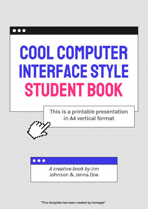 Cool Computer Interface Style Student Book