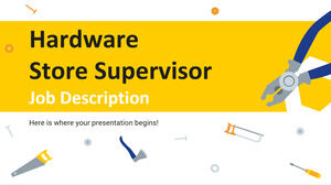Hardware Store Supervisor Job Description