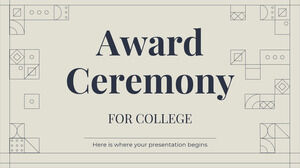Cerimônia de premiação da faculdade