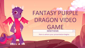 Minitema de videogame de dragão roxo de fantasia