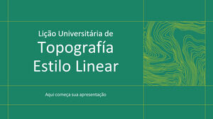 Lección práctica universitaria de topografía de estilo lineal