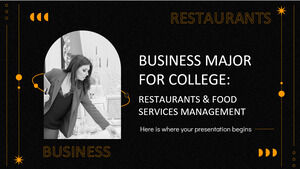 Especialização em negócios para a faculdade: gerenciamento de restaurantes e serviços de alimentação