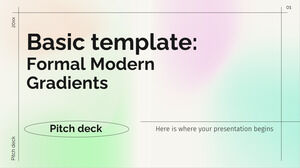 Podstawowy szablon: formalne nowoczesne gradienty Pitch Deck