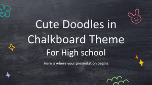 Cute Doodles in Chalkboard Theme for High School