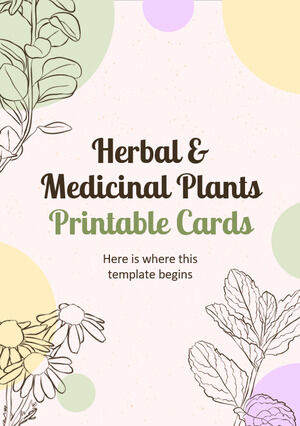 초본 및 약용 식물 인쇄용 카드