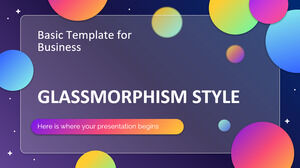 Modèle de base : style Glassmorphism pour les entreprises
