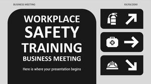 Reunión de negocios de capacitación en seguridad en el lugar de trabajo
