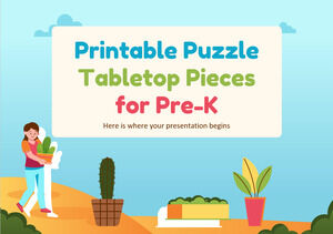 Pezzi da tavolo del puzzle stampabile per la scuola materna
