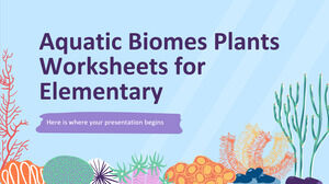 Aquatic Biomes Plants Activities for Elementary