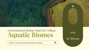Hauptfach Umweltbiologie für das College: Aquatic Biomes