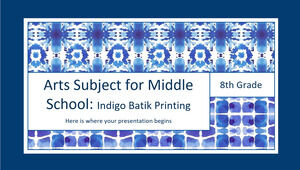 Kunstfach für die Mittelschule - 8. Klasse: Indigo-Batikdruck