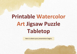Tabletop Puzzle Jigsaw Seni Cat Air yang Dapat Dicetak