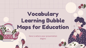 Mapas de burbujas de aprendizaje de vocabulario para la educación