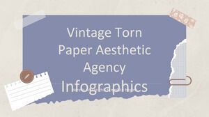 Винтажная рваная бумага Эстетическое агентство Инфографика