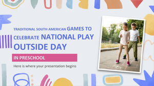 Traditionelle südamerikanische Spiele zur Feier des National Play Outside Day in der Vorschule