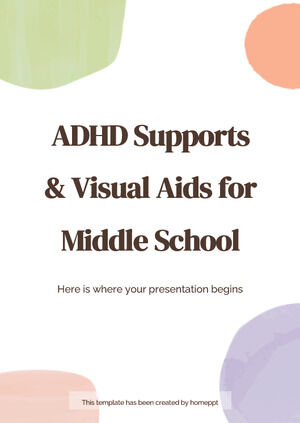 يدعم ADHD القابل للطباعة والمساعدات البصرية للمدرسة المتوسطة