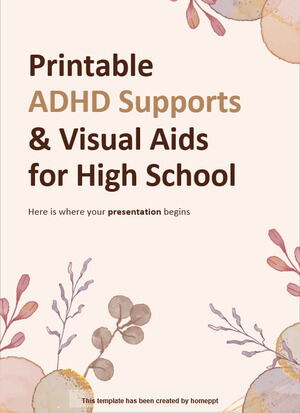 高校向けの印刷可能な ADHD サポートと視覚教材