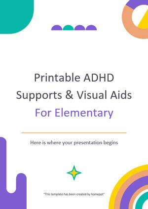 可打印的 ADHD 支持和小学视觉教具