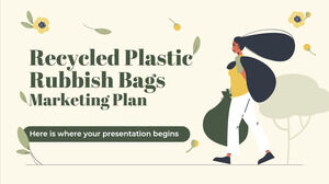 Plano de marketing de sacos de lixo de plástico reciclado
