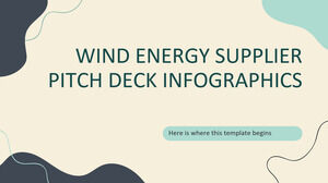 Infografica del Pitch Deck del fornitore di energia eolica
